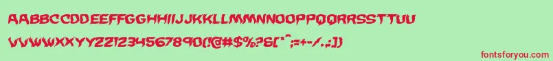 Wickermanwarpital Font – Red Fonts on Green Background