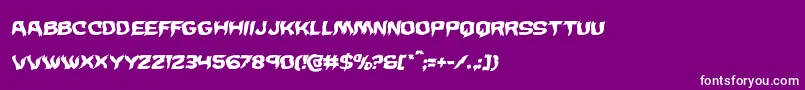 Wickermanwarpital Font – White Fonts on Purple Background