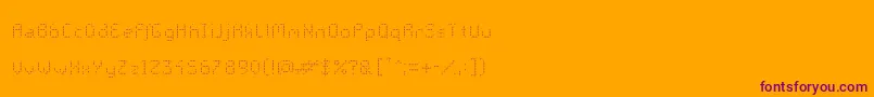 GalacticasUltralight Font – Purple Fonts on Orange Background