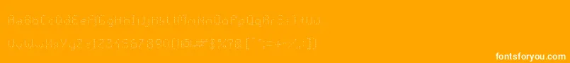 GalacticasUltralight Font – White Fonts on Orange Background