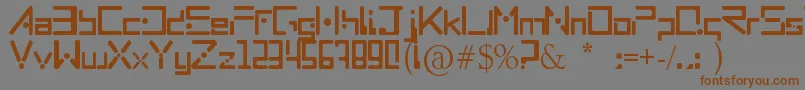 Mnml Font – Brown Fonts on Gray Background