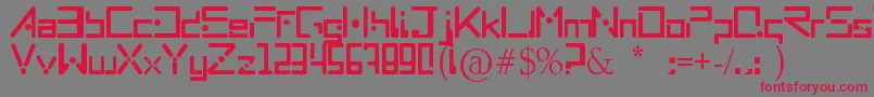 Mnml Font – Red Fonts on Gray Background