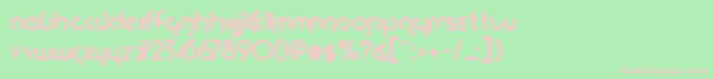 Шрифт Fireflies – розовые шрифты на зелёном фоне