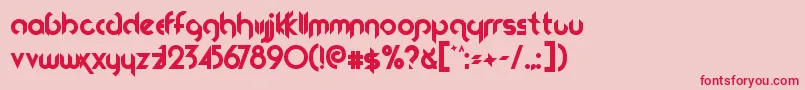 Fireflies Font – Red Fonts on Pink Background