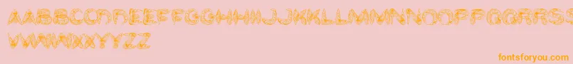 WaterAndGasoline-Schriftart – Orangefarbene Schriften auf rosa Hintergrund