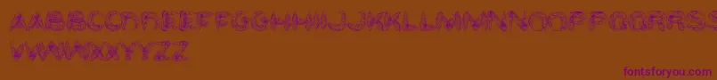 WaterAndGasoline-Schriftart – Violette Schriften auf braunem Hintergrund