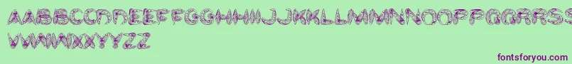 fuente WaterAndGasoline – Fuentes Moradas Sobre Fondo Verde