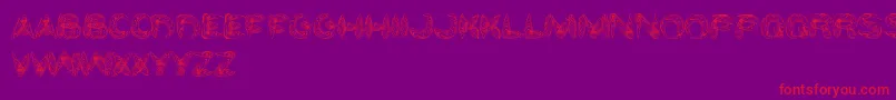 WaterAndGasoline-Schriftart – Rote Schriften auf violettem Hintergrund