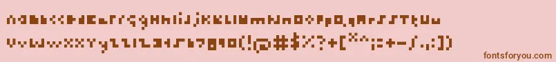 Thetiniestfont-fontti – ruskeat fontit vaaleanpunaisella taustalla