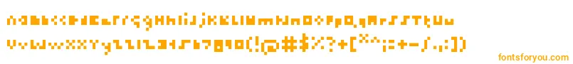 Шрифт Thetiniestfont – оранжевые шрифты на белом фоне