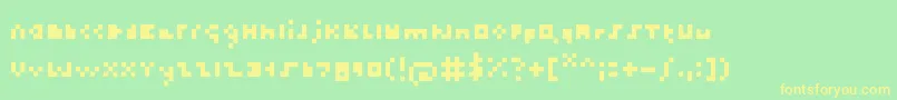 Thetiniestfont-fontti – keltaiset fontit vihreällä taustalla