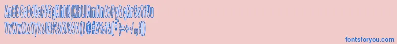 Bazzomba-fontti – siniset fontit vaaleanpunaisella taustalla