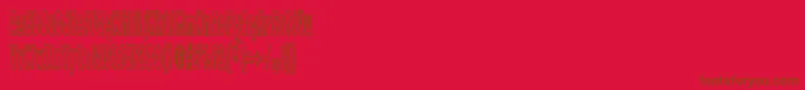 Więcej informacji o czcionce Bazzomba Czcionka Bazzomba – brązowe czcionki na czerwonym tle