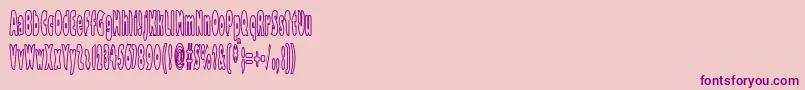 Bazzomba Font – Purple Fonts on Pink Background