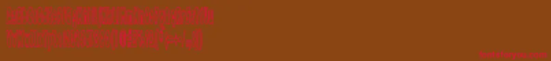 Bazzomba Font – Red Fonts on Brown Background