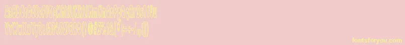 Bazzomba Font – Yellow Fonts on Pink Background