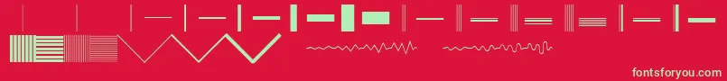 BunchRegular-fontti – vihreät fontit punaisella taustalla