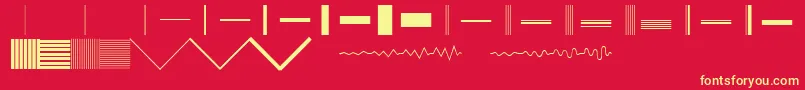 BunchRegular-fontti – keltaiset fontit punaisella taustalla
