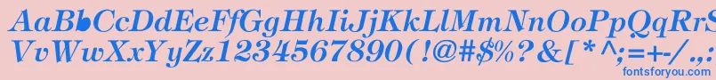 Stephanie Font – Blue Fonts on Pink Background