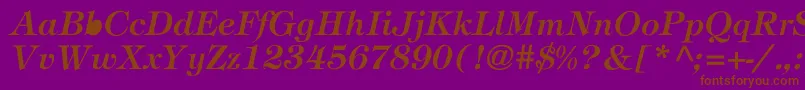 Stephanie Font – Brown Fonts on Purple Background