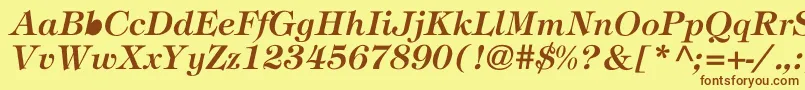 Stephanie Font – Brown Fonts on Yellow Background