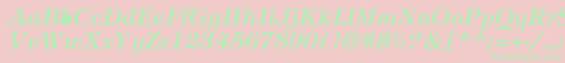 Stephanie Font – Green Fonts on Pink Background