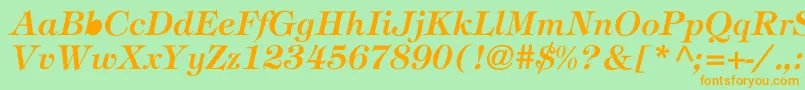 Stephanie Font – Orange Fonts on Green Background
