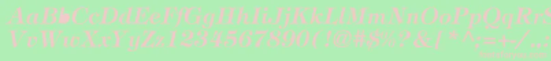 Stephanie Font – Pink Fonts on Green Background