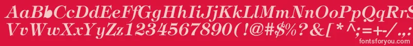 Stephanie Font – Pink Fonts on Red Background