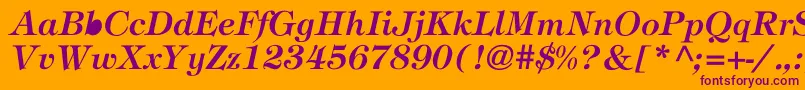 Stephanie Font – Purple Fonts on Orange Background