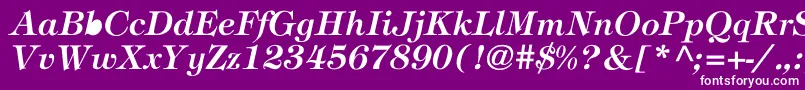 Stephanie Font – White Fonts on Purple Background