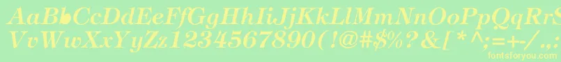 Stephanie Font – Yellow Fonts on Green Background