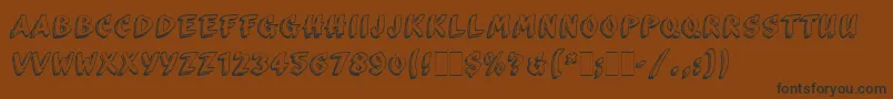 Шрифт ScribaLetPlain – чёрные шрифты на коричневом фоне