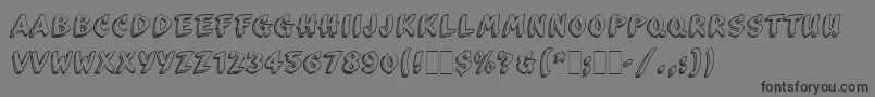 フォントScribaLetPlain – 黒い文字の灰色の背景
