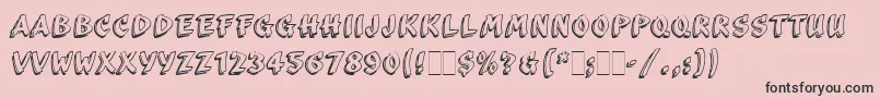 ScribaLetPlain Font – Black Fonts on Pink Background