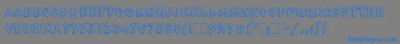 Шрифт ScribaLetPlain – синие шрифты на сером фоне