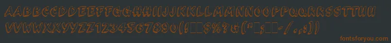 ScribaLetPlain-fontti – ruskeat fontit mustalla taustalla