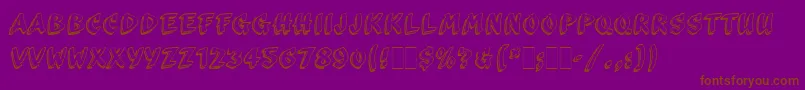 Шрифт ScribaLetPlain – коричневые шрифты на фиолетовом фоне