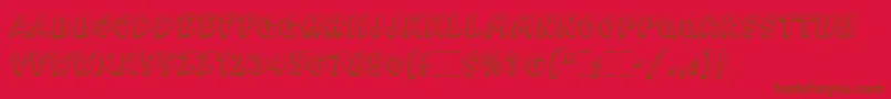 Czcionka ScribaLetPlain – brązowe czcionki na czerwonym tle