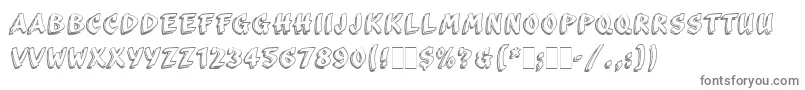 フォントScribaLetPlain – 白い背景に灰色の文字
