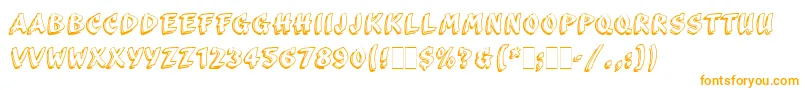 ScribaLetPlain-fontti – oranssit fontit valkoisella taustalla