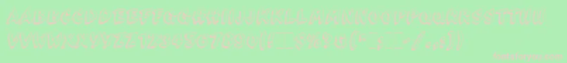 フォントScribaLetPlain – 緑の背景にピンクのフォント