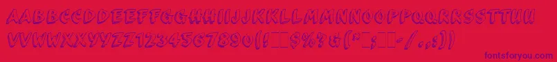 ScribaLetPlain Font – Purple Fonts on Red Background