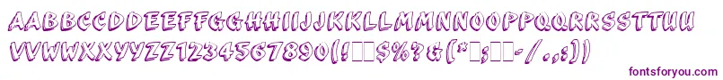 フォントScribaLetPlain – 紫色のフォント