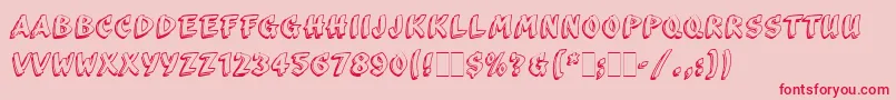 ScribaLetPlain-fontti – punaiset fontit vaaleanpunaisella taustalla