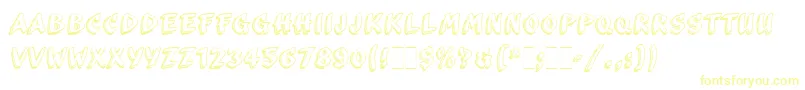 フォントScribaLetPlain – 黄色のフォント