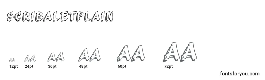 ScribaLetPlain Font Sizes