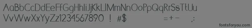 LumniaLight Font – Black Fonts on Gray Background