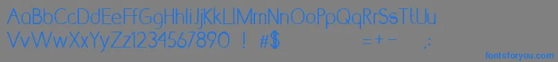 LumniaLight Font – Blue Fonts on Gray Background