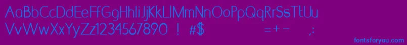 LumniaLight Font – Blue Fonts on Purple Background